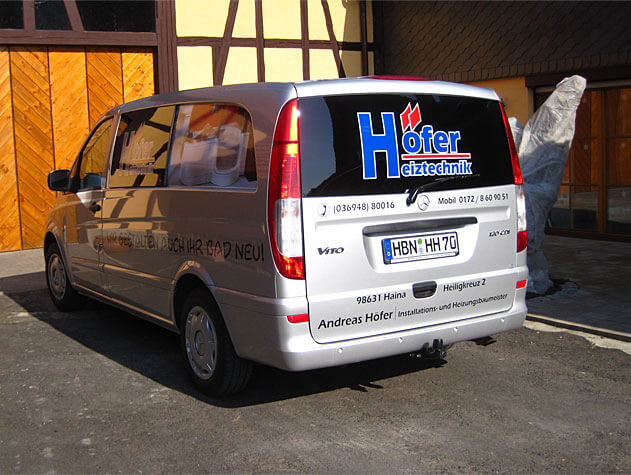 Einsatzfahrzeug von Andreas Höfer Installation und Heizungsbau